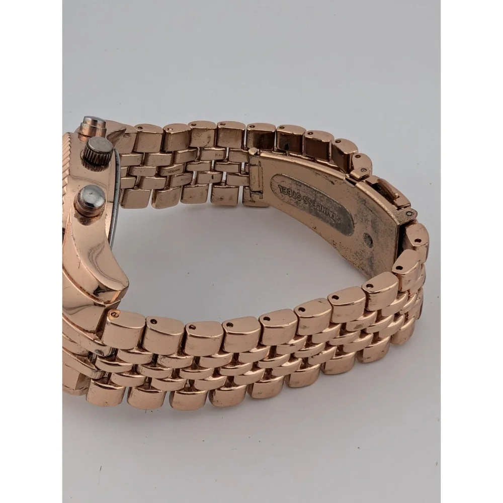 Women's Rose‎ Gold Tone Watch 38mm Case 7.25